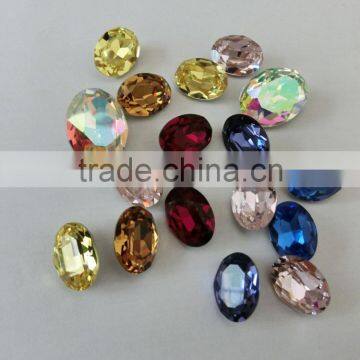 Colorful Loose Fancy Stones Glass Gemstone 13*18mm Rhinestone for Phone Case Decoration photo-2