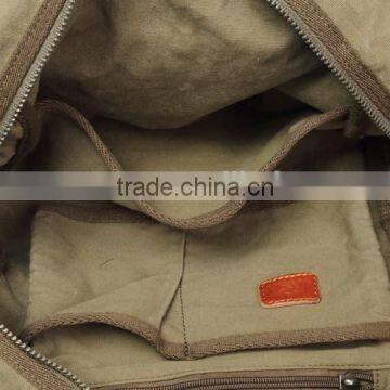 Unisex,Vintage Casual Cotton Canvas Leather Backpack Rucksack Bookbag ,Lagtop Bag Computer Bag For Men & Women photo-6