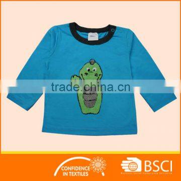 Nice Tower Applique Snake Pattern Crew Neck Baby Sweatshirt