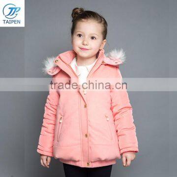 Children Clothes Girls Jacket With Hood Made of Fleece Fabric 2017 Latest Design