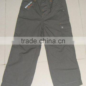 100% Cotton, 240 Gsm, Twill, Peach Skin, Children Boys Long Pant