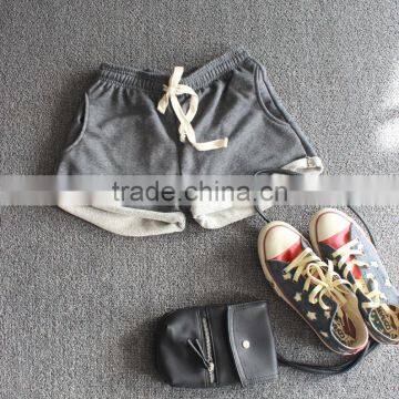 High Quality Summer Womens Sports Shorts Casual Shorts Pure Cotton Terry Flanging Wide-legged Pants photo-5