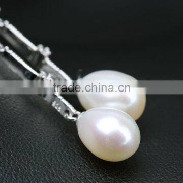 2015 Hot Sale Korean Long Seawater Pearl Earings Fashion Long Earrings for Girls photo-2
