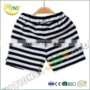 Fashionable 100% cotton black and white stripes baby boy short pants