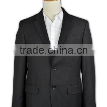 Classic Fit Men Suit Custom Made Black Business Suit photo-2