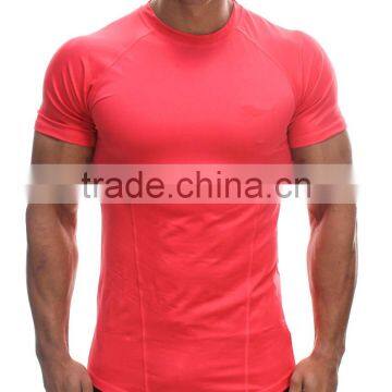 2016 Hot Sale Mens Short Sleeve Sports T-shirts Muscle Man Sports Slim Fit T-shirt