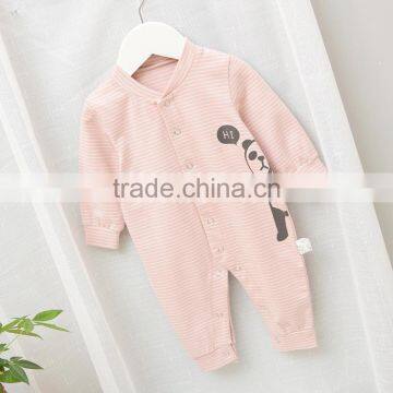 Wholesale stripe printing long sleeve baby cotton playsuit