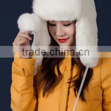 Beautiful Ladies Natural Raccoon Fur Lei Feng's Cap Real Animal Fur Hat