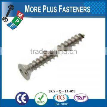 Made in Taiwan Countersunk Head Flat Head Stainless Steel Countersunk Head 2 Holes Snake Eye Security Screw photo-4