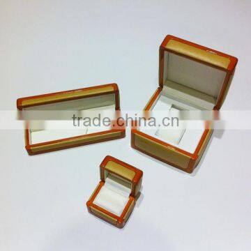 Round Corner Wooden Leather Jewelry Box Sets photo-2
