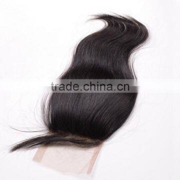 7A Closure Brazilian Body Wave Lace Closure Bleached Knots,4X4 Closure With Baby Hair Free Part Middle Part 3 Way photo-3