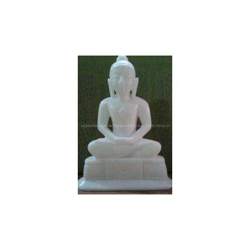 MARBLE BUDDHA STATUE CALM BLESSING HANDMADE ARTS AND CRAFTS FOR GIFT HOME DECOR