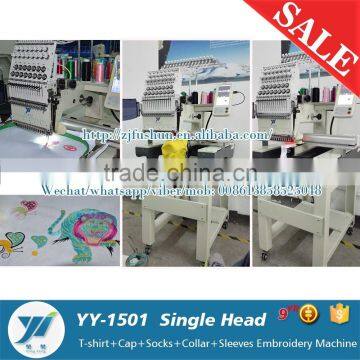 YingYing 1501 1201 single head t shirt+ cap+ socks+ collar+ sleeves embroidery machine