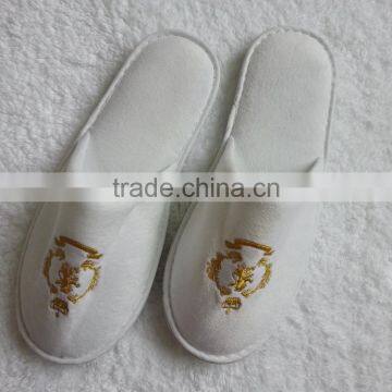 White Hotel Bathroom Slippers With Embroidery photo-2