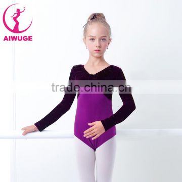 Long Sleeve Velvet Cotton Ballet Leotard Training Dancewear Ballet Clothes Costumes