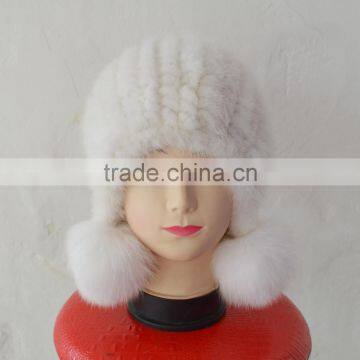 SJ924-04 Fashion quality fur ball beanie hat