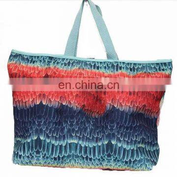 2015 wholesale fashion print custom tote canvas bags woman