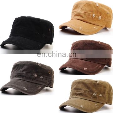 New Vintage Washing Distressed Military Army Cap Cadet Military Hat Truckers