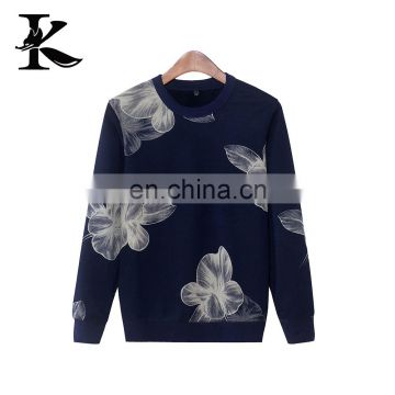 Mens fashion embroidered warm pullover round collar for mens shirt