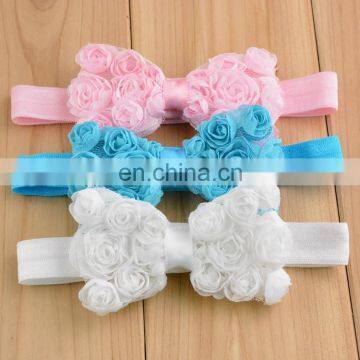 The girl headband Rose Chiffon BOW BELT baby headband