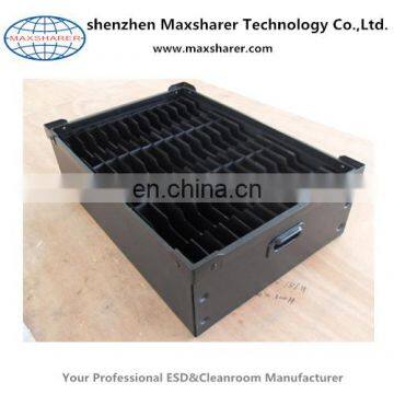 esd corrugated plastic box for electronic components