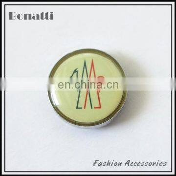 golden metal jeans button with custom logo