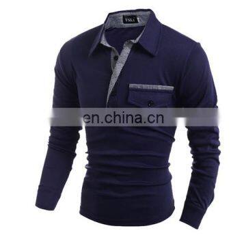 China Supplier Fashion Men Summer Slim Fit Casual Long Sleeve Polo Shirts T-shirt New Tee Tops photo-5