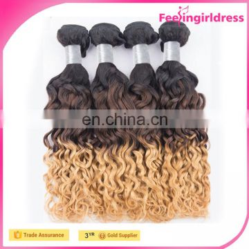 5A Unprocessed Weave Ombre Brazilian Remy Hair Curls Wig Hot Sale