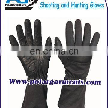 Custom Long Cuff Leather Shooting Gloves/Hunting and Shooting gloves