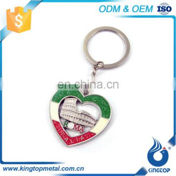 Decorate Cities Cheap Custom Fashion Crystal Decorative Key Blanks Keychain 3D