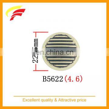 36L round zinc alloy , zamak , metal hand sewing suit button with line enamel