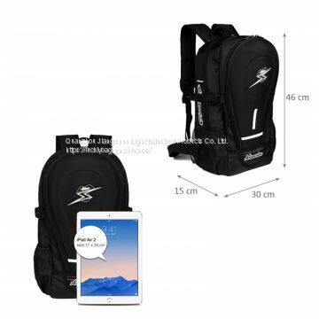 Advocator Motorcycle Men Backpack with Rain Cover Black School Rucksacks Packsack Daypack Shoulders Bags Knapsacks for Traveling&Biking&Camping&Outdoor Sports