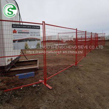 Professional factory cheap powder coated Canada portable temporary fence