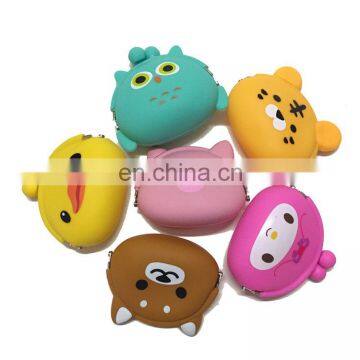 Customized Women Gentle Cartoon Piggy Coin Bank Case Metal Clip Silicone Wallet Purse photo-6