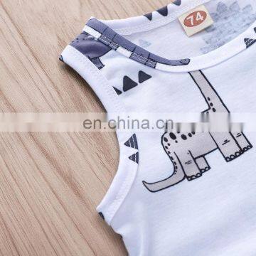 2019 Summer Dinosaur Animal Full Print KIDS BODYSUITS ROMPERS Infant Cotton Romper for 0-2years photo-4