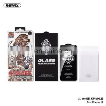 REMAX Creation Series Anti-static 0.3MM Anti-fingerprint Fiber Resin Tempered Glass GL-59 for IPhone 12 photo-3