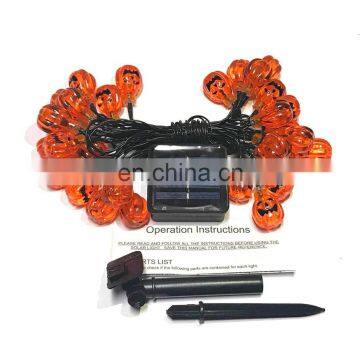 Halloween Decoration Home Yard Bar Decor Solar Pumpkin String Lights 5m Long 20leds photo-3