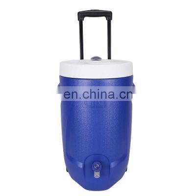 20L plastic  PU foam insulated cooler jug portable ice bucket for water cooler jug with wheels