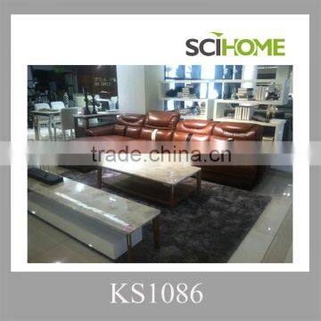 home furniture genuine leather sofa with chaise L shape sofa for living room