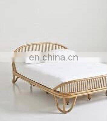Vietnamese Style Real Bamboo Double Bed From Professional Factory With Lowest Price Custom Size for Bedroom Decoration