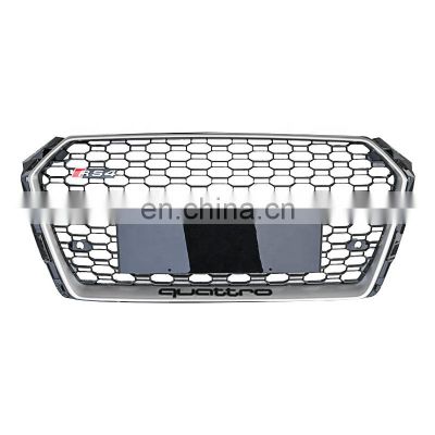 New ABS auto grille for audi A4 B9 A4L radiator honeycomb front grill RS4 facelift mesh grille no logo style 2017 2018 2019