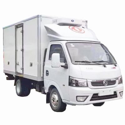 Dongfeng 4x2 2ton mini refrigerated truck diesel or gas or electric powered