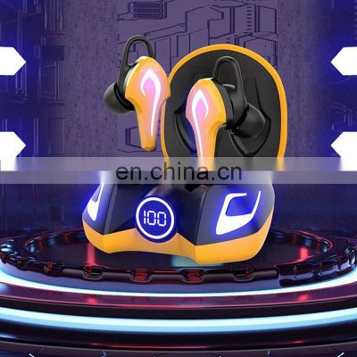 CR8 Tws Led Battery Display Low Latency Gaming Headset Colorful True Wireless Earbuds Music Headphone