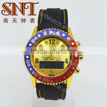 New style sport watch alloy case watch with gold dial