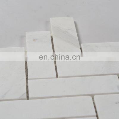 Cheap Carrara Chevron Marble Bathroom Herringbone Floor Tile Mosaic Tiles Medallion Dubai