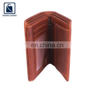 Direct Factory Wholesale Selling Short Length New Fashion Style Anthracite Fittings Best Quality Genuine Leather Men's Wallet
