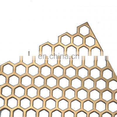 Manufacturer Price Aluminum Hexagonal Hole Sheet Perforated Metal Mesh