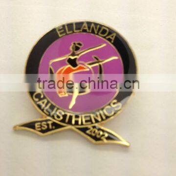 2014 Custom Soft Enamel Metal Badge /men flower sports lapel pins