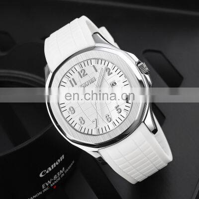 Reloj Skmei 9286 Business Fashion Creative Men Wrist Watch High Quality White Leather Sports Watch Quartz photo-3