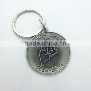 District Court single design key chain custom key chain metal key chain floating key chain